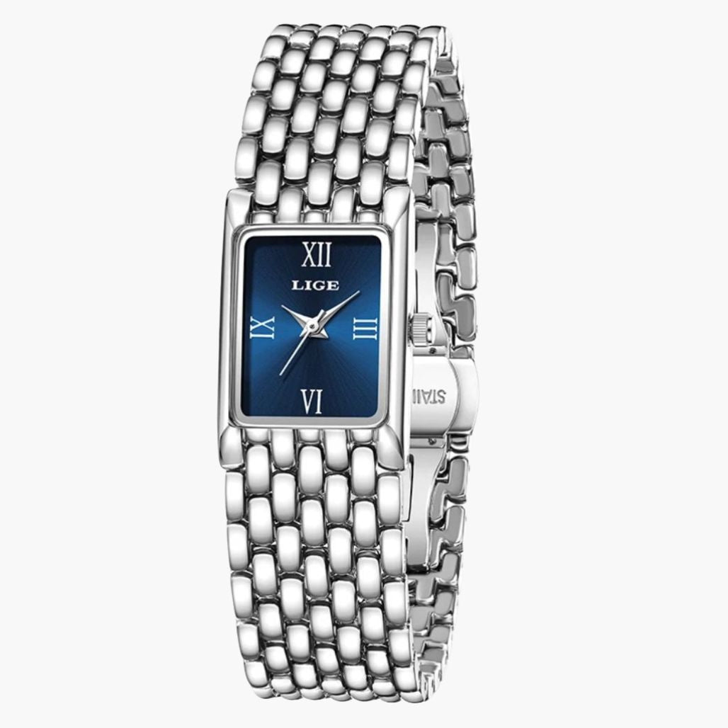 Relógio Feminino Quadrado Square Blue
