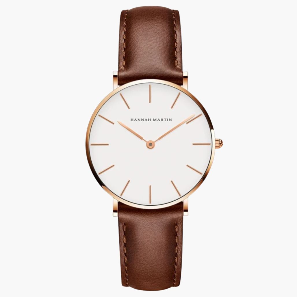 Relógio Feminino Grace em Couro Brown