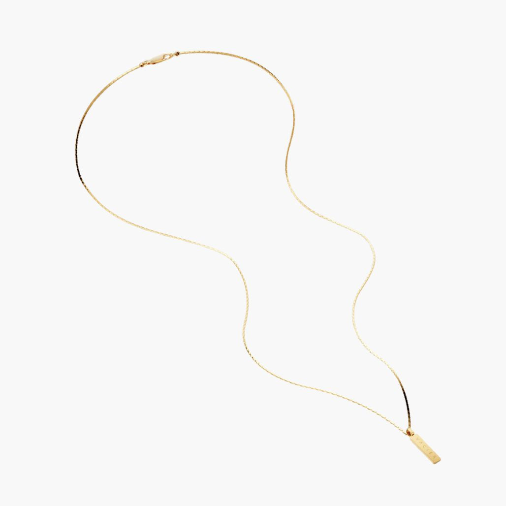 Colar Elos com Pingente Barra