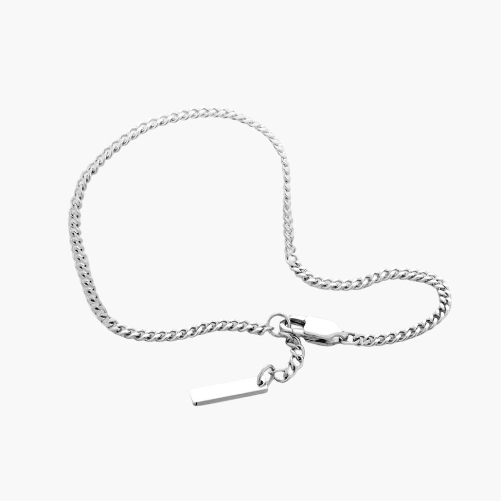 Pulseira de Corrente Minimalista Barra