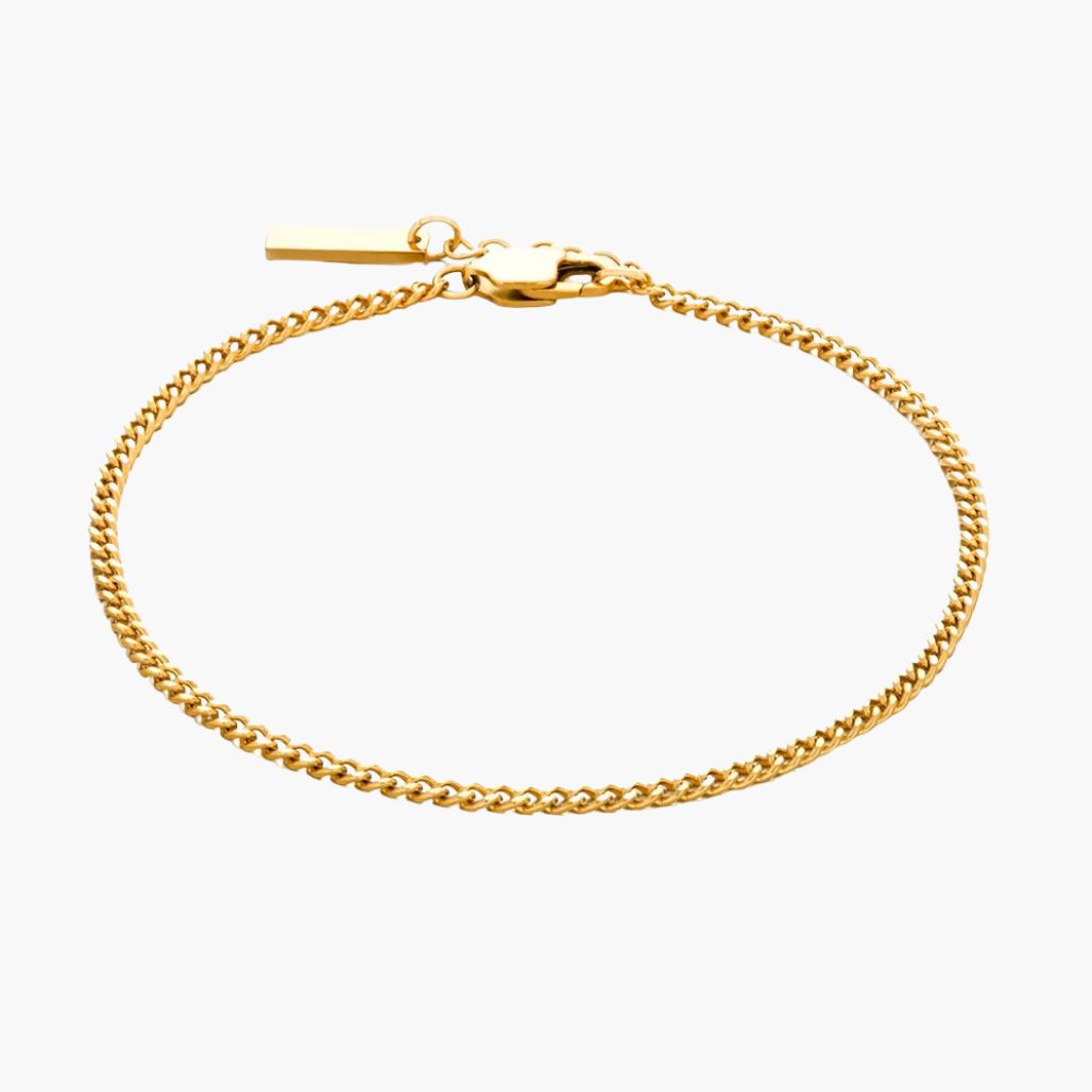 Pulseira de Corrente Minimalista Barra