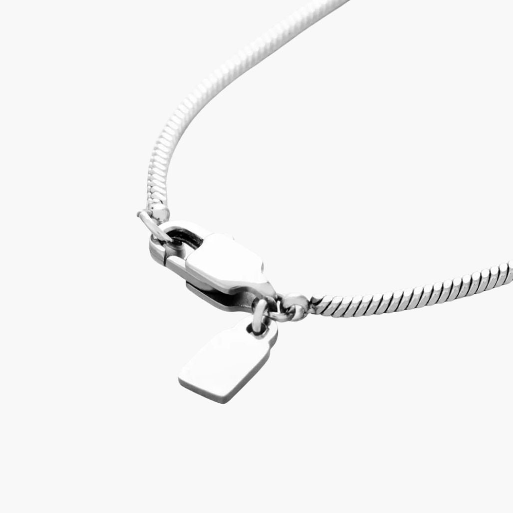 Colar de Corrente Octagon com Etiqueta