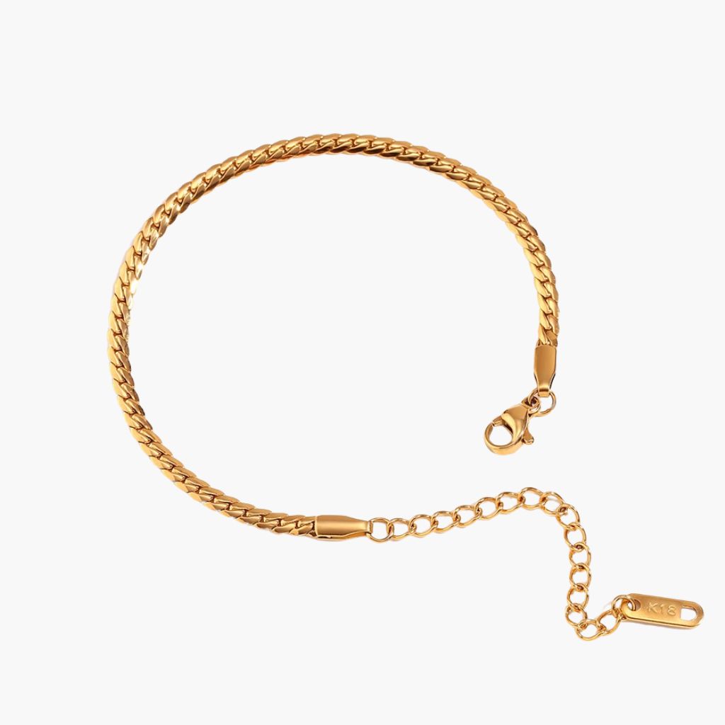 Pulseira Feminina Fina Golden Chain