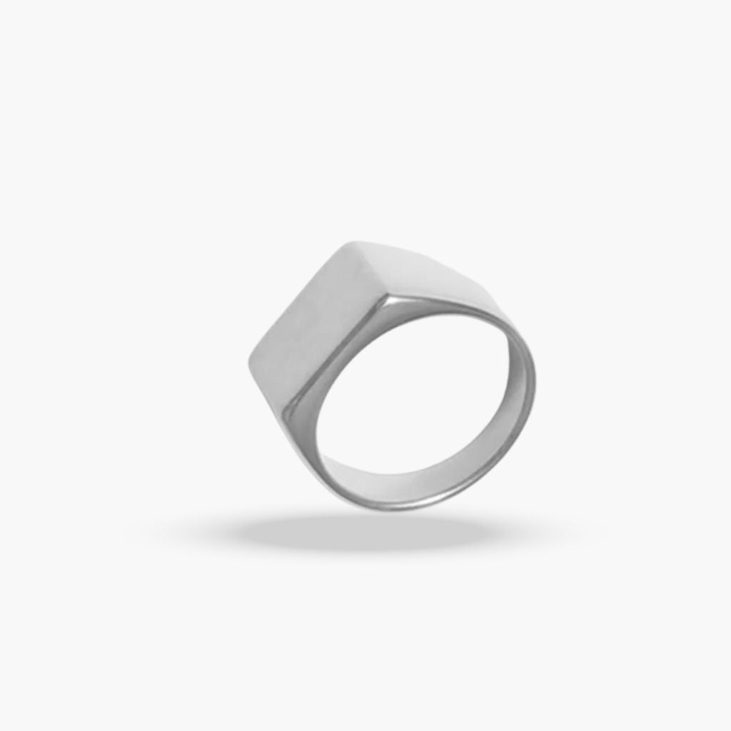 Anel Geométrico Signet Minimalista