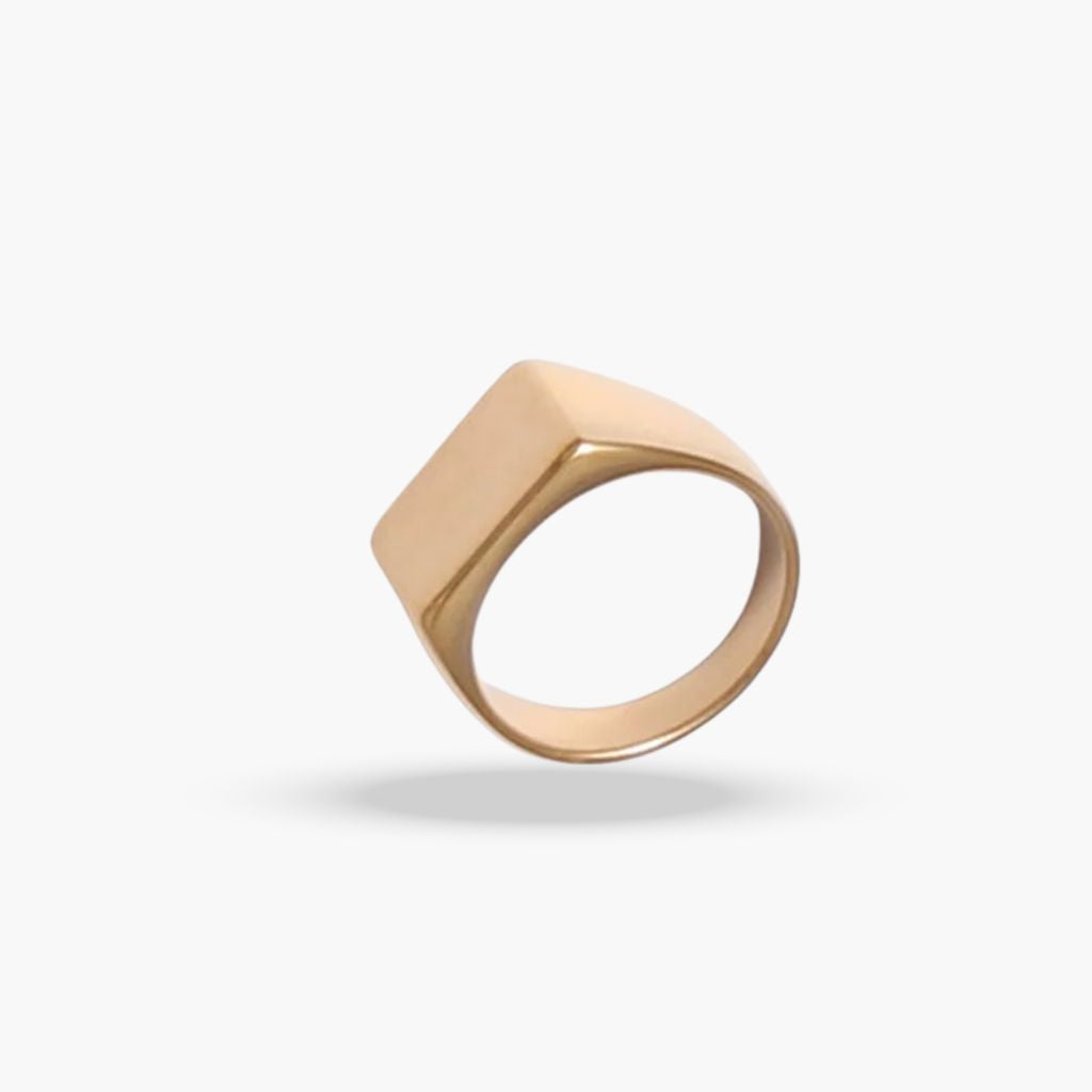 Anel Geométrico Signet Minimalista